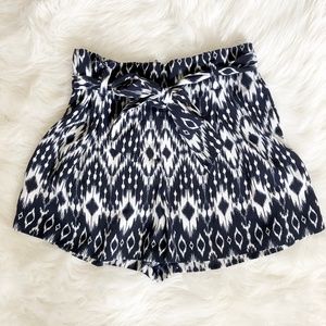 SILK HIGH WAISTED TIE SHORTS